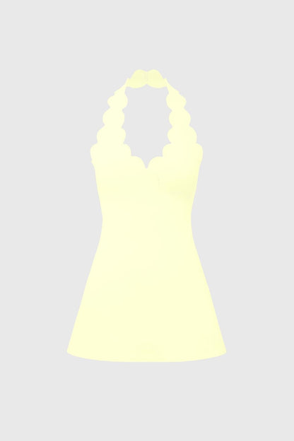 Riviera Scallop-Halter Dress