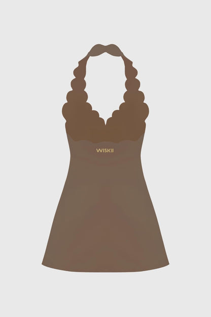 Riviera Scallop-Halter Dress