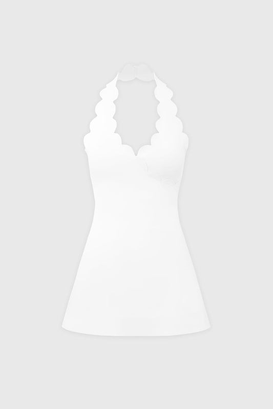 Riviera Scallop-Halter Dress