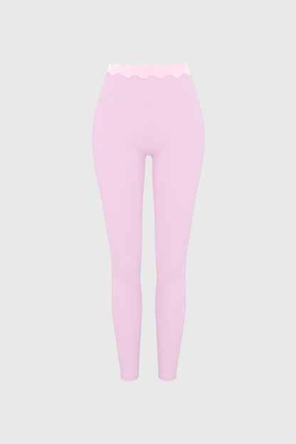 Scallop Contrast Scrunch Legging