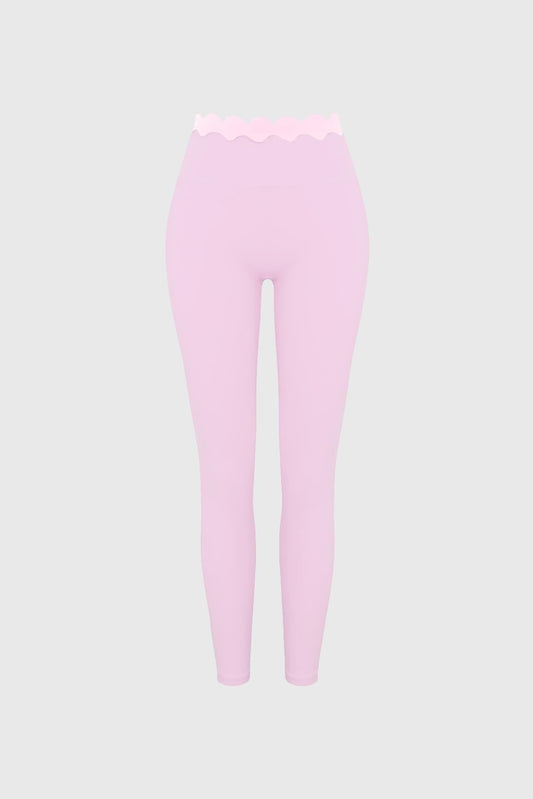 Scallop Contrast Scrunch Legging