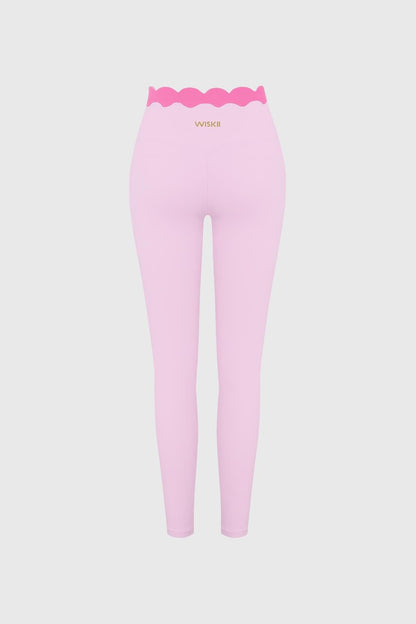 Scallop Contrast Scrunch Legging
