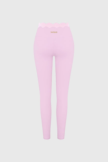 Scallop Contrast Scrunch Legging
