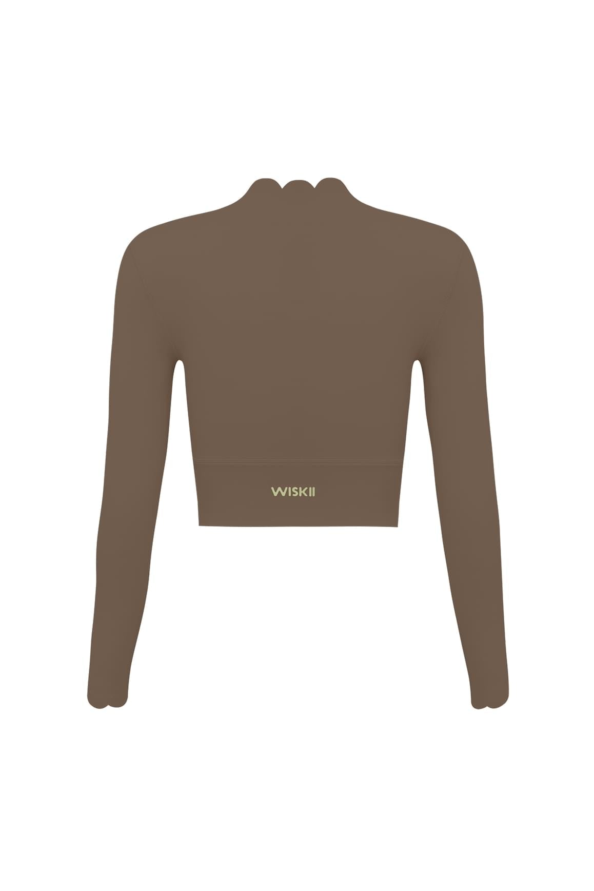 Scallop Cropped Long Sleeve Top