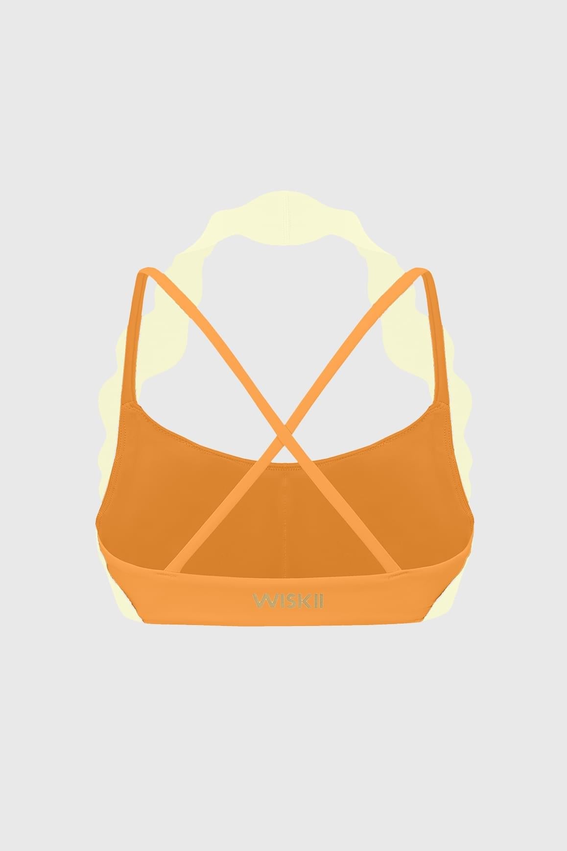 Scallop-Halter Contrast Bra