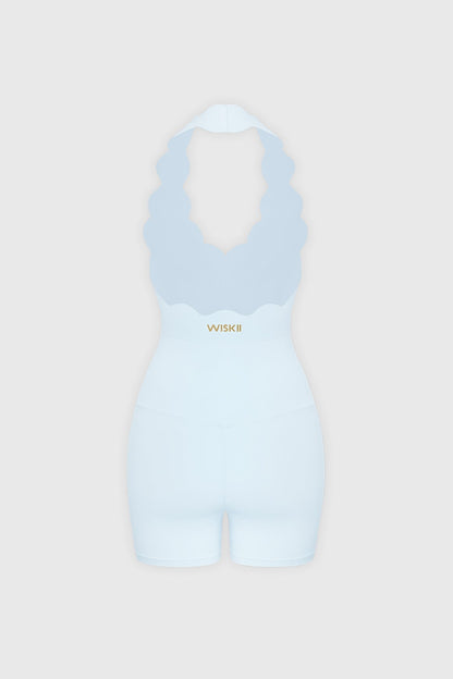 Scallop-Halter Hourglass Playsuit