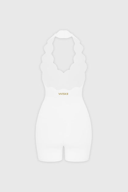 Scallop-Halter Hourglass Playsuit