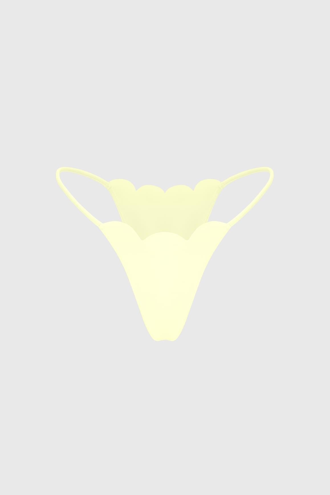 Scallop High-Leg Bikini Bottom