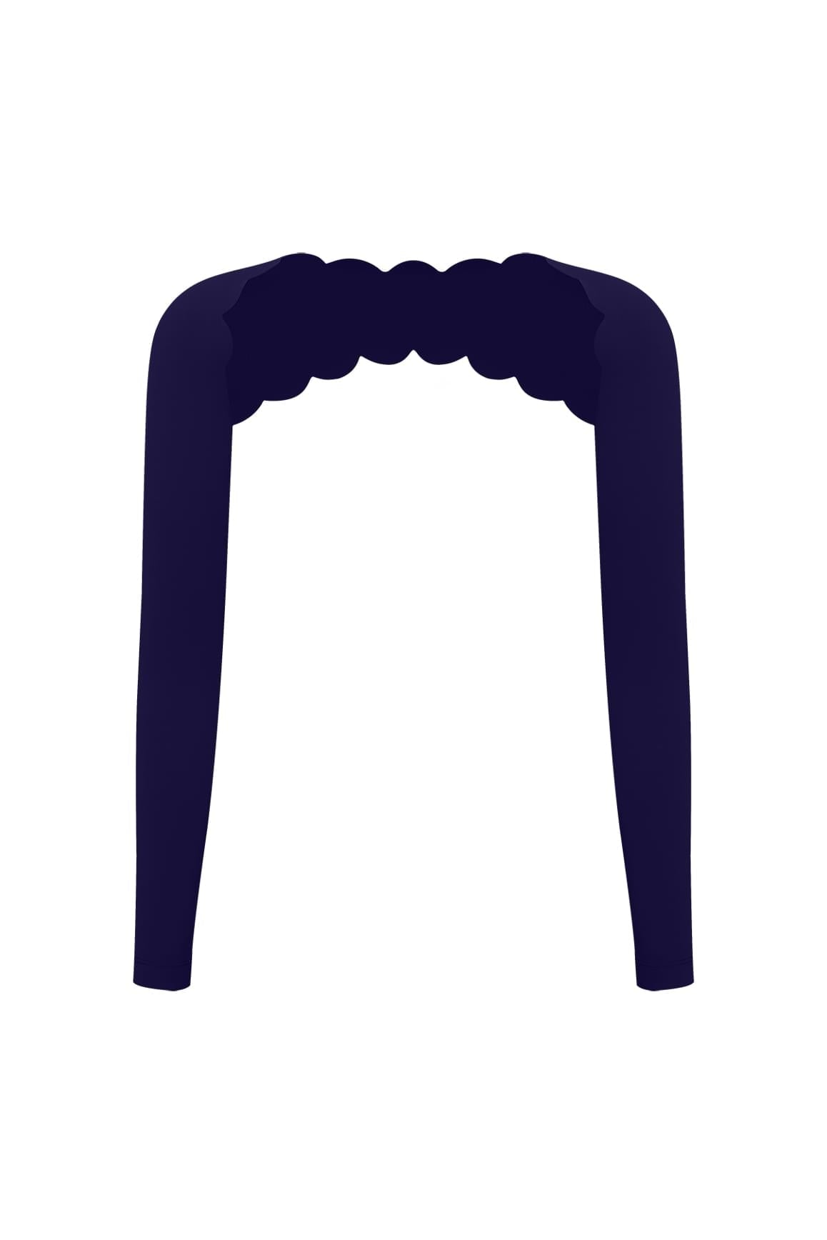 Scalloped Long Sleeve Sports Shrug