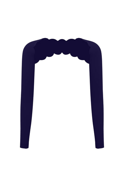 Scalloped Long Sleeve Sports Shrug