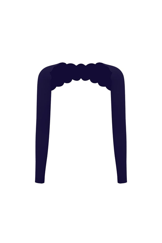 Scalloped Long Sleeve Sports Shrug