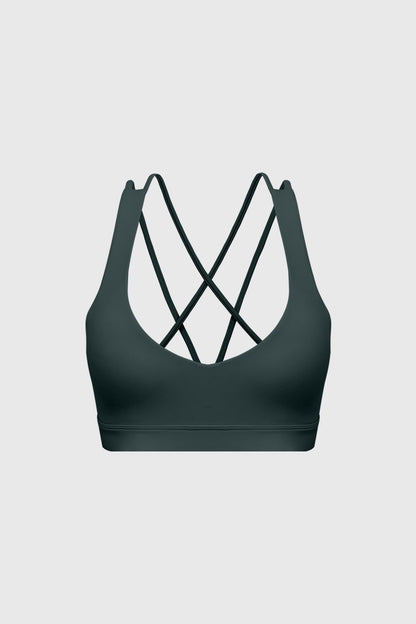 Scoop Neck Crossback Bra
