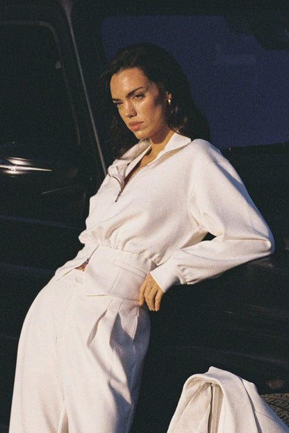 Serene Cropped Half-Zip Pullover