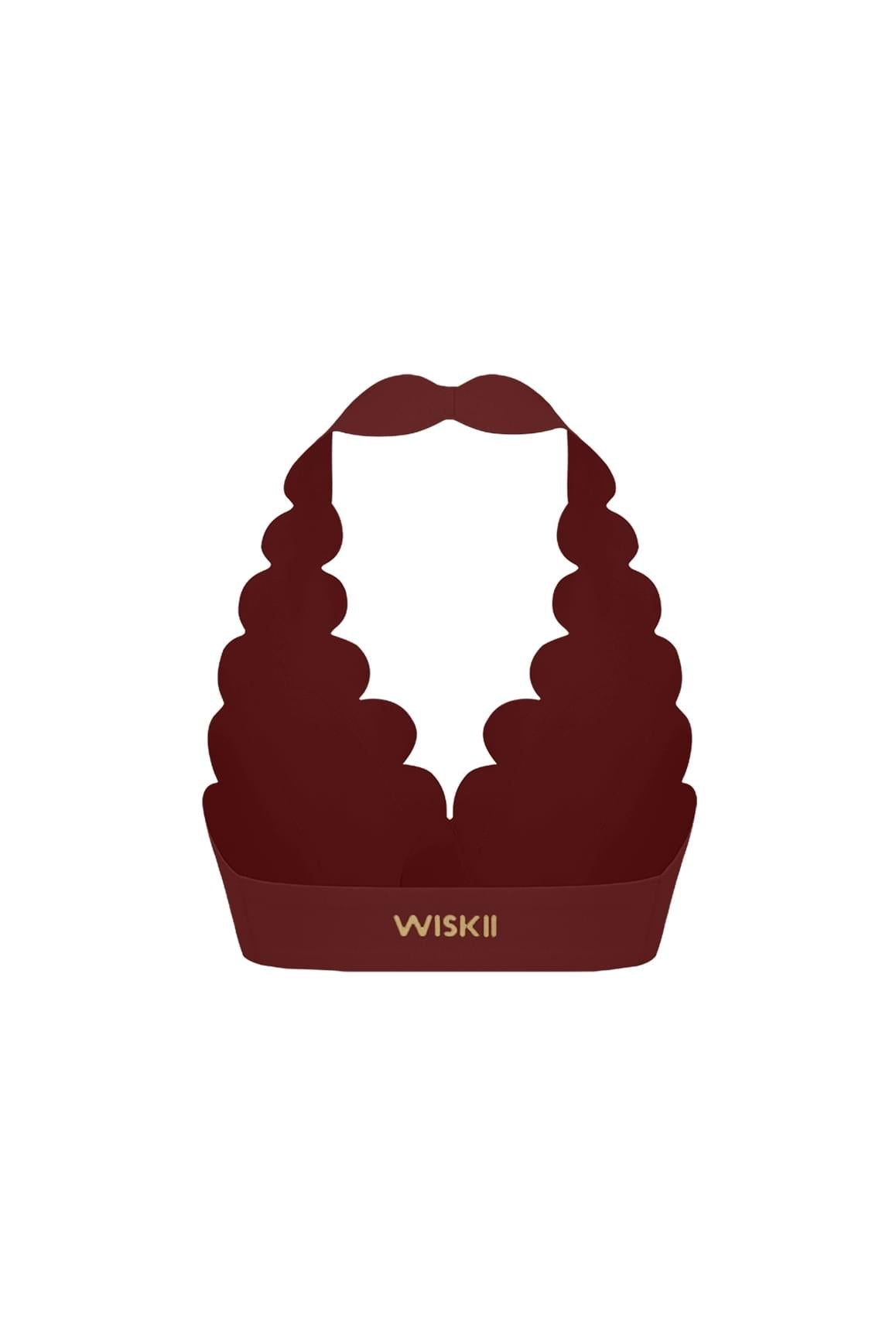V-Cut Scallop Halter Bra