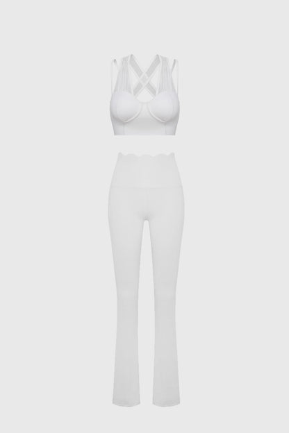 Victoria Corset Bra & High-waist Flare Legging