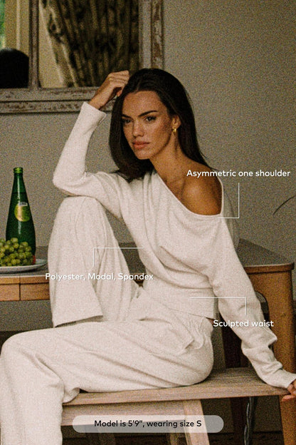 Vivid Asymmetric Long Sleeve Top
