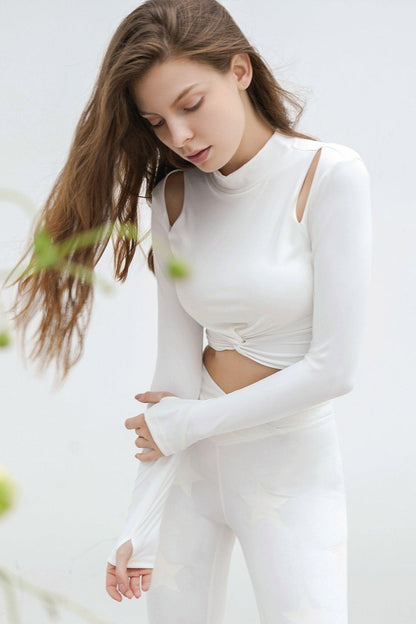 React Long Sleeve Crop Top