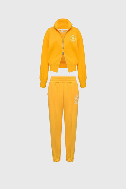 Wiskii Two-Way Zipper Jacket & Relaxed High-Waist Jogger