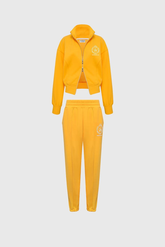 Wiskii Two-Way Zipper Jacket & Relaxed High-Waist Jogger